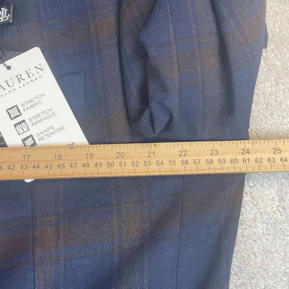 Lauren Ralph Lauren Lexington Sport Coat Mens 46L Plaid Stretch‎ NWT